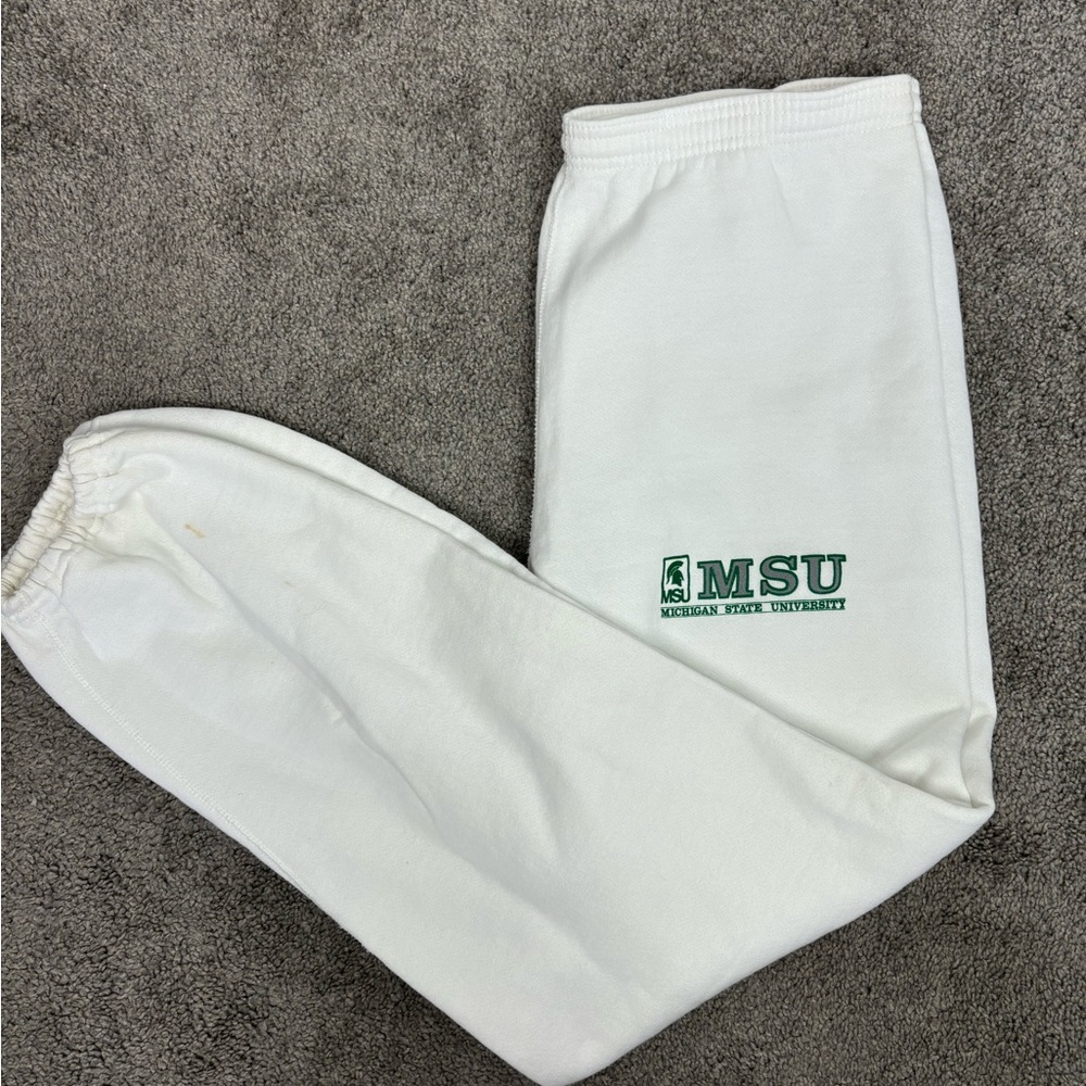 Vintage white 90s‎ michigan state sweatpants